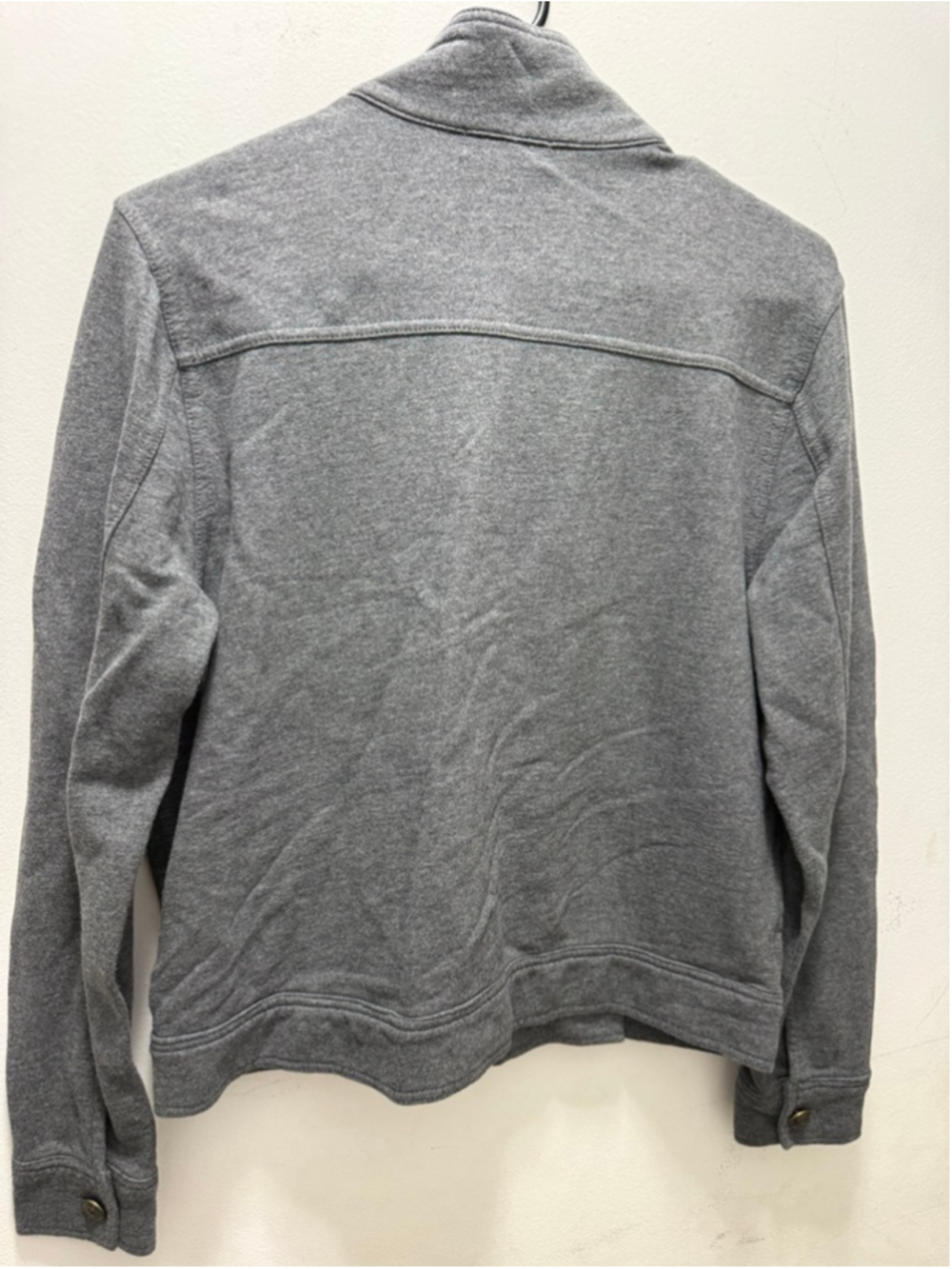 Women's LAUREN JEANS CO. Gray Jacket with Gold Buttons, Size L - Picture 4 of 5